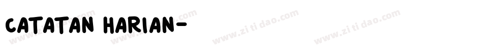 Catatan Harian字体转换